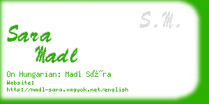 sara madl business card